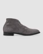Image 1 of 5: Manolo Blahnik Men's Berwick Suede Chukka Boots