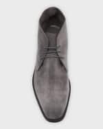 Image 5 of 5: Manolo Blahnik Men's Berwick Suede Chukka Boots