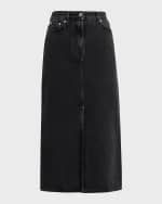 Image 1 of 6: Loulou Studio Rona Denim Long Skirt