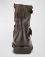 Image 3 of 5: Frye Men's Dean Leather Moto Boots