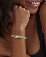 Image 2 of 5: LAGOS Embrace Sterling Silver and 18K Gold Bracelet, 9mm