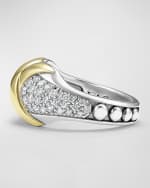 Image 4 of 5: LAGOS Embrace 18K Gold X and Sterling Silver Diamond Ring
