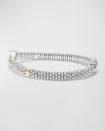 Image 5 of 5: LAGOS Sterling Silver and 18K Signature Caviar Bracelet, 6mm