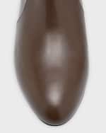 Image 4 of 6: Stuart Weitzman Leather Zip Ankle Booties