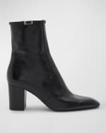 Image 1 of 6: Saint Laurent Betty Lambskin Buckle Ankle Booties