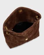 Image 5 of 6: Saint Laurent Lou Puffer Small YSL Shoulder Bag in Quilted Suede