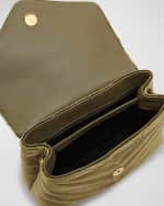 Image 5 of 6: Saint Laurent Loulou Toy YSL Crossbody Bag in Quilted Velvet