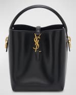 Image 1 of 6: Saint Laurent Le 37 Small YSL Bucket Bag in Spazzolato Leather