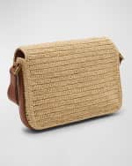 Image 4 of 6: Saint Laurent Solferino Medium YSL Crossbody Bag in Raffia