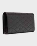 Image 4 of 6: Saint Laurent Kate YSL Clutch in Quilted Smooth Leather
