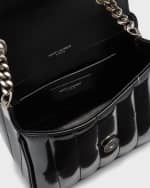 Image 5 of 6: Saint Laurent Vicky Small YSL Crossbody Bag in Quilted Spazzolato Leather