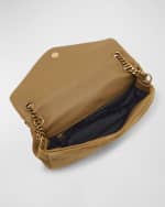 Image 5 of 6: Saint Laurent Calypso Small YSL Shoulder Bag in Suede