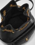 Image 5 of 6: Saint Laurent Joe Mini YSL Bucket Bag in Smooth Leather