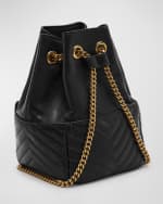 Image 4 of 6: Saint Laurent Joe Mini YSL Bucket Bag in Smooth Leather