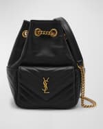 Image 1 of 6: Saint Laurent Joe Mini YSL Bucket Bag in Smooth Leather