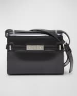 Image 1 of 6: Saint Laurent Manhattan Mini Crossbody Bag in Spazzolato Leather