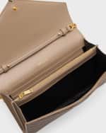 Image 5 of 6: Saint Laurent YSL Monogram Large Wallet on Chain in Smooth Leather
