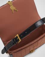 Image 5 of 6: Saint Laurent Solferino Medium YSL Crossbody Bag in Quilted Suede And Spazzolato Leather