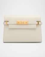 Image 1 of 6: Saint Laurent Manhattan Small Shoulder Bag in Smooth Leather