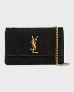 Image 1 of 6: Saint Laurent Kate Reversible Small YSL Crossbody Bag in Suede