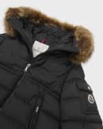 Image 6 of 6: Moncler Boy's Faux Fur Hooded Puffer Jacket, Size 8-14