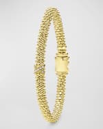 Image 4 of 5: LAGOS 18K Embrace Diamond Single X 6mm Rope Bracelet, Size 7"L