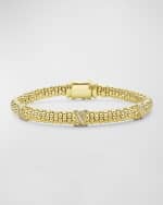 Image 1 of 5: LAGOS 18K Embrace Diamond Triple X 6mm Rope Bracelet, Size 7"L