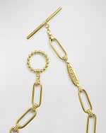 Image 3 of 4: LAGOS 18K Signature Caviar 15mm Oval Toggle Link Bracelet, Size 7"L