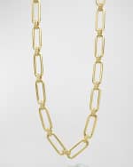 Image 1 of 4: LAGOS 18K Signature Caviar 15mm Oval Toggle Link Necklace, 18"L