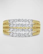 Image 4 of 5: LAGOS 18K Signature Caviar Diamond Superfine 4 Row Ring, Size 7