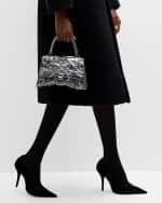 Image 2 of 6: Balenciaga Hourglass Small Crushed-Effect Bag
