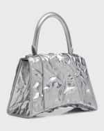 Image 4 of 6: Balenciaga Hourglass Small Crushed-Effect Bag