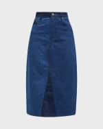 Image 2 of 6: Rails Highland Two-Tone Denim Skirt