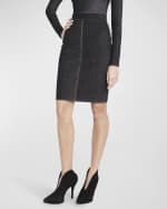 Image 2 of 6: ALAIA Paneled Denim Tube Skirt