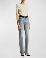 Image 2 of 6: Khaite Danielle High-Rise Straight-Leg Jeans