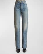 Image 3 of 6: Khaite Danielle High-Rise Straight-Leg Jeans