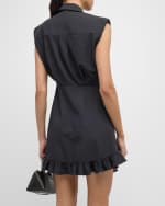 Image 4 of 6: Cinq a Sept Zenni Sleeveless Mini Shirtdress