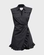 Image 1 of 6: Cinq a Sept Zenni Sleeveless Mini Shirtdress