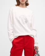 Image 2 of 6: Moncler Rhinestone Embellished Logo Sweatshirt