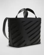 Image 4 of 6: Off-White Small Cutout Diagonal Tote Bag