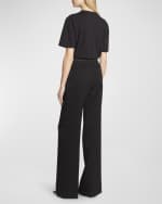 Image 3 of 6: Saint Laurent Logo Embroidered T-Shirt