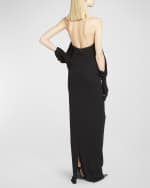 Image 4 of 6: Saint Laurent Off-Shoulder Gown with Glove Sleeves