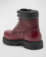 Image 2 of 5: Givenchy Men's Show Leather Lace-Up Boots