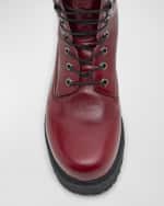 Image 3 of 5: Givenchy Men's Show Leather Lace-Up Boots