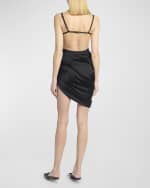 Image 3 of 6: Jacquemus Draped Mini Dress with Lace Detail
