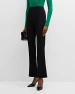 Image 1 of 6: Giorgio Armani Wool Straight-Leg Leggings