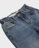 Image 3 of 3: Golden Goose Girl's Journey Medium Stone Wash Stretch Jeans, Size 4-10