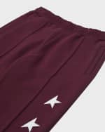 Image 3 of 5: Golden Goose Boy's Star-Print Tapered Joggers, Size 12