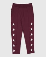 Image 1 of 5: Golden Goose Boy's Star-Print Tapered Joggers, Size 12