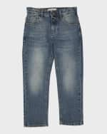 Image 1 of 5: Golden Goose Boy's Journey Medium Stone Wash Stretch Jeans, Size 12